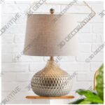 Bates Honeycomb LED Table Lamp, Antique Brown, 22" - 3D Decorative