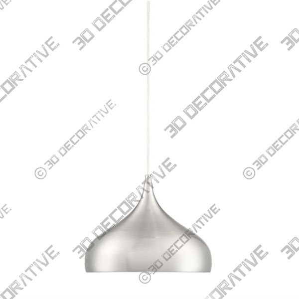 Trade Winds Lighting TW90080-BN Patricia Plug-In Pendant Light in Satin Nickel - 3D Decorative