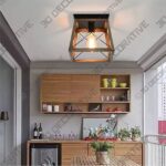 Unique Industrial Ceiling Light, Farmhouse Semi Flush Mount Ceiling Fixture - 3D Decorative