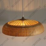 Bamboo Wheel Shaped Pendant Lamp - 3D Decorative