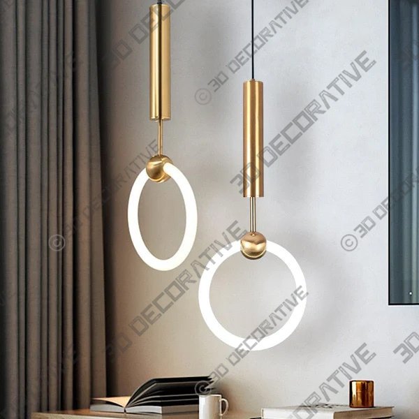 NORDIC HOOP LED PENDANT LAMP - 3D Decorative