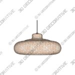 Hemis – Unique handmade Woven Hanging Pendant Light, Natural/Bamboo Pendant Light