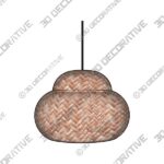 Bamboo Dome Nest – Unique handmade Woven Hanging Pendant Light, Natural/Bamboo Pendant Light