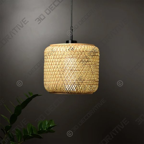 Eureka regular – Unique handmade Woven Hanging Pendant Light, Natural/Bamboo Pendant Light