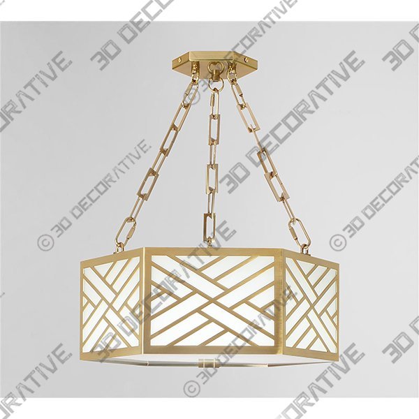 Lancashire Semi Flush Mount - 3D Decorative