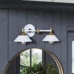 Nathan James Frank Bathroom Light Fixture Sconce Lighting - 3D Decorative