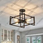 ZGLAOJT 4-Lights Close to Ceiling Light - 3D Decorative