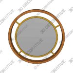 Zuo Starbird Gold 23 1/2" Round Decorative Wall Mirror - 3D Decorative