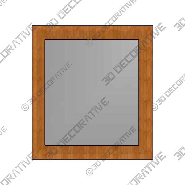 Solomon Rectangular Acacia Wood Wall Mirror