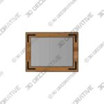 YOSHOOT Rustic Wooden  Framed Wall Mirror - 3D Decorative