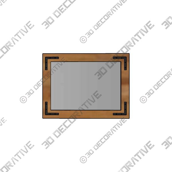 YOSHOOT Rustic Wooden  Framed Wall Mirror - 3D Decorative