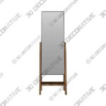 Wood Free Standing Floor Mirror - 23"W x 65.4"H - 3D Decorative