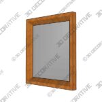 Solomon Rectangular Acacia Wood Wall Mirror