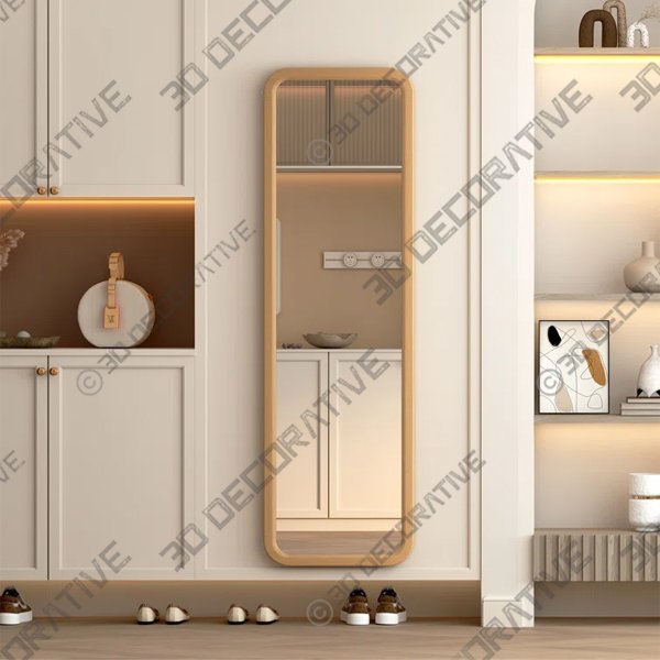 Klossett Rectangle Wood Mirror - 3D Decorative