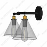 Permo Vintage Industrial Antique 2-Light - 3D Decorative