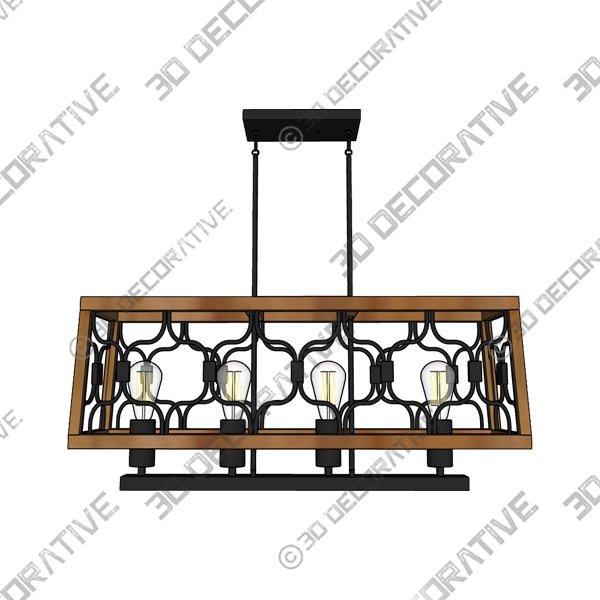 Eumyviv 5-Light Farmhouse Pendant Lighting Fixture - 3D Decorative