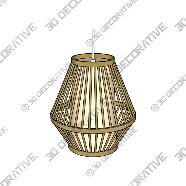 Rattan Handmade Woven Bamboo Vintage Hanging Light Hanging Ceiling Lamp Pendant Light - 3D Decorative