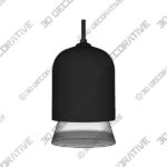 CHANGYITIAN Black LED Pendant Light, Morden Conical Dimmable Pendant Lights - 3D Decorative