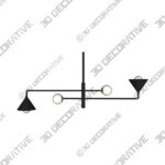 Plainview 4 – Light Kitchen Island Pendant - 3D Decorative