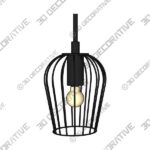 Newtown 1-Light Black Pendant - 3D Decorative