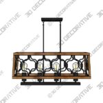 Eumyviv Christmas 5-Light Rustic Farmhouse Chandelier Kitchen Island Lighting - 3D Decorative