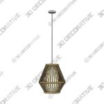 Rattan Handmade Woven Bamboo Vintage Hanging Light Hanging Ceiling Lamp Pendant Light - 3D Decorative