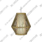 Rattan Handmade Woven Bamboo Vintage Hanging Light Hanging Ceiling Lamp Pendant Light