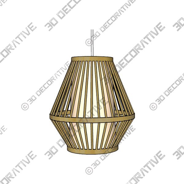 Rattan Handmade Woven Bamboo Vintage Hanging Light Hanging Ceiling Lamp Pendant Light - 3D Decorative