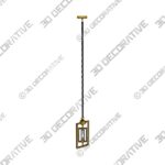 Milhouse 1 – Light Brushed Gold Pendant - 3D Decorative