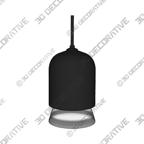 CHANGYITIAN Black LED Pendant Light, Morden Conical Dimmable Pendant Lights - 3D Decorative