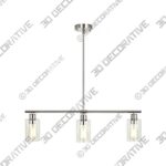 TYNEWRGY 3-Light Pendant Lighting, Clear Glass Pendant Lighting for Kitchen Island - 3D Decorative