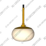 KAWOTI Brass Pendant Light for Kitchen Island Adjustable Height Milky Glass Pendant Light - 3D Decorative