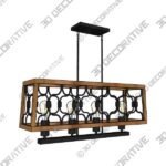 Eumyviv Christmas 5-Light Rustic Farmhouse Chandelier Kitchen Island Lighting - 3D Decorative