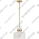 Courtney 10″ Wide Soft Gold Matte White Mini Pendant Light - 3D Decorative