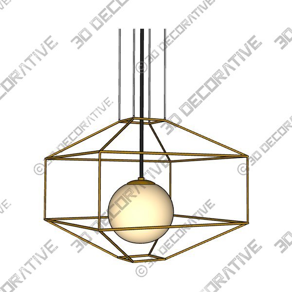 Silhouette 25" Wide Gold Leaf Iron Pendant Light - 3D Decorative