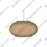 Vintage Bamboo Woven Light Creative Chandeliers Decoration