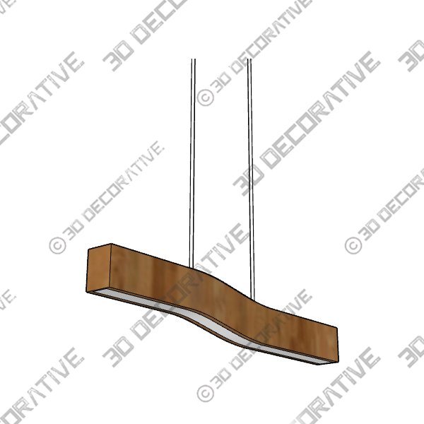 Camur 56" Wide Oiled Walnut LED Kitchen Island Light Pendant