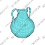 Elon Blue Ceramic Vessel Pot - 3D Decorative