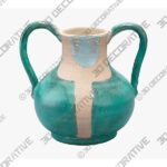 Elon Blue Ceramic Vessel Pot - 3D Decorative