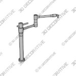 Watermark Deck Mounted Pot Filler Polished Nickel - 3D Decorative