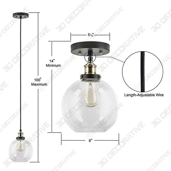 Primo Industrial Kitchen Pendant Lighting - 3D Decorative