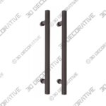 Delaney 15-3/4 Inch Back to Back Barn Door Bar Pull - 3D Decorative