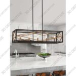 Quoizel Platform 12-in W 5-Light Black With Gold Kitchen Island Light With Shade