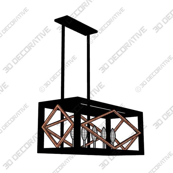 Quoizel Platform 12-in W 5-Light Black With Gold Kitchen Island Light With Shade