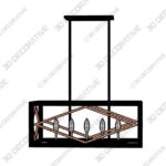 Quoizel Platform 12-in W 5-Light Black With Gold Kitchen Island Light With Shade