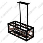 Quoizel Platform 12-in W 5-Light Black With Gold Kitchen Island Light With Shade