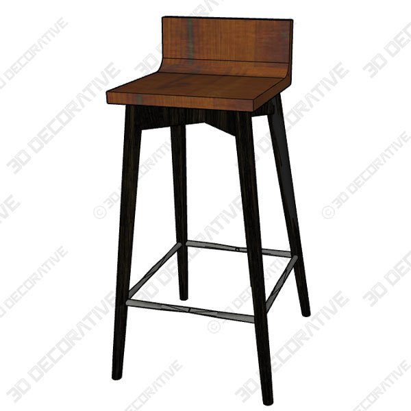 Reagan 24 Counter Stool by Kosas Home - Seamless Texture - Sketchup Modeling for 2020 Design