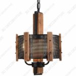 Rustic Chandeliers Black Drum Chandelier Solid Wood - 3D Decorative