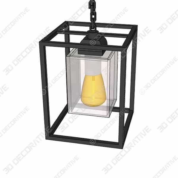 SHENGYADI Modern Clear Crackled Glass Pendant Light - 3D Decorative