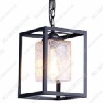 S2763V8.jpg SHENGYADI Modern Clear Crackled Glass Pendant Light - 3D Decorative